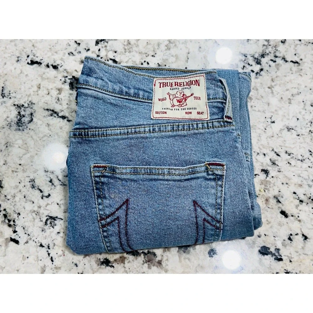 True Religion Rocco Moto‎ Relaxed Skinny Blue Denim Jeans (29x33) Urban Style